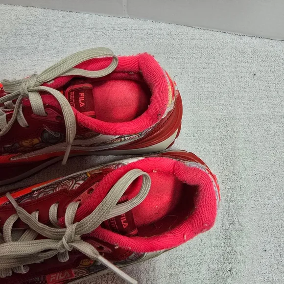 Women's Fila Red & Pink Sneakers US 4 - Picture 5 of 9